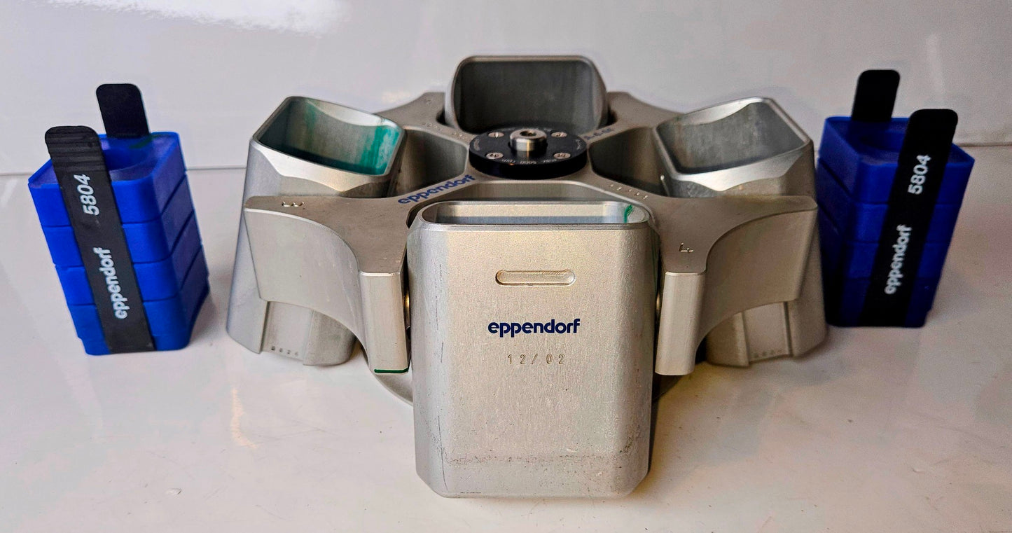 WARRANTY EPPENDORF A-4-44 ROTOR 4 SWING BUCKET ADAPTORS 58.. Centrifuge FREESHIP