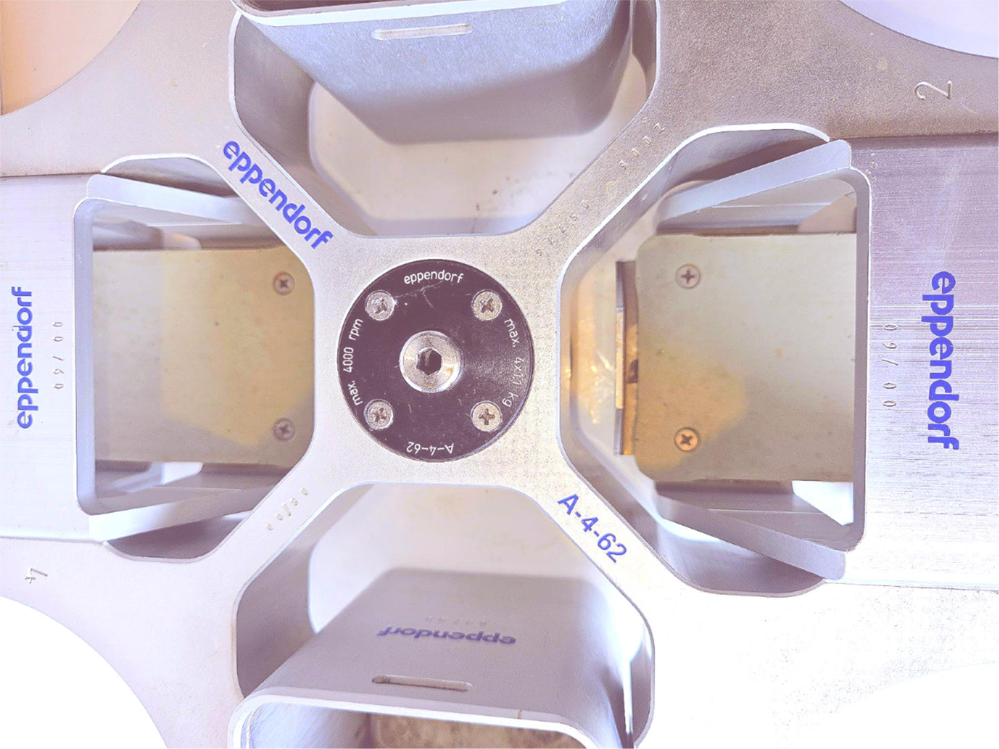 WARRANTY EPPENDORF A-4-62 ROTOR & 4 SWING BUCKETS for 5810 Centrifuges FREE-SHIP