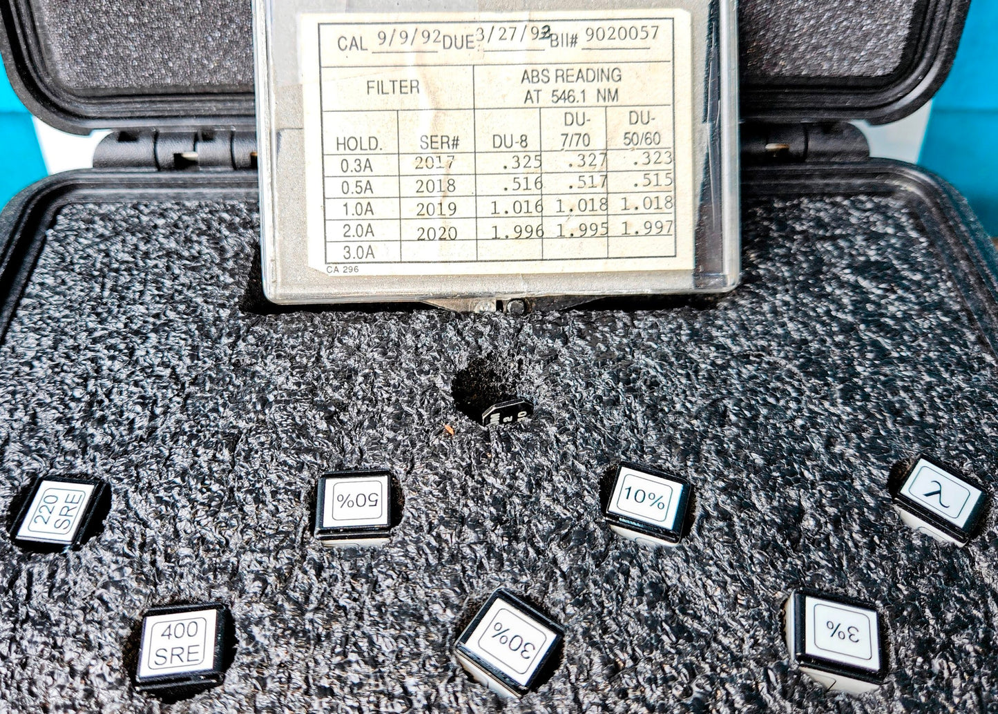 THERMO FISHER STANDARDS 2 CALIBRATION KIT 840 SPECTRONIC PHOTOMETRIC CUVETTE Vis