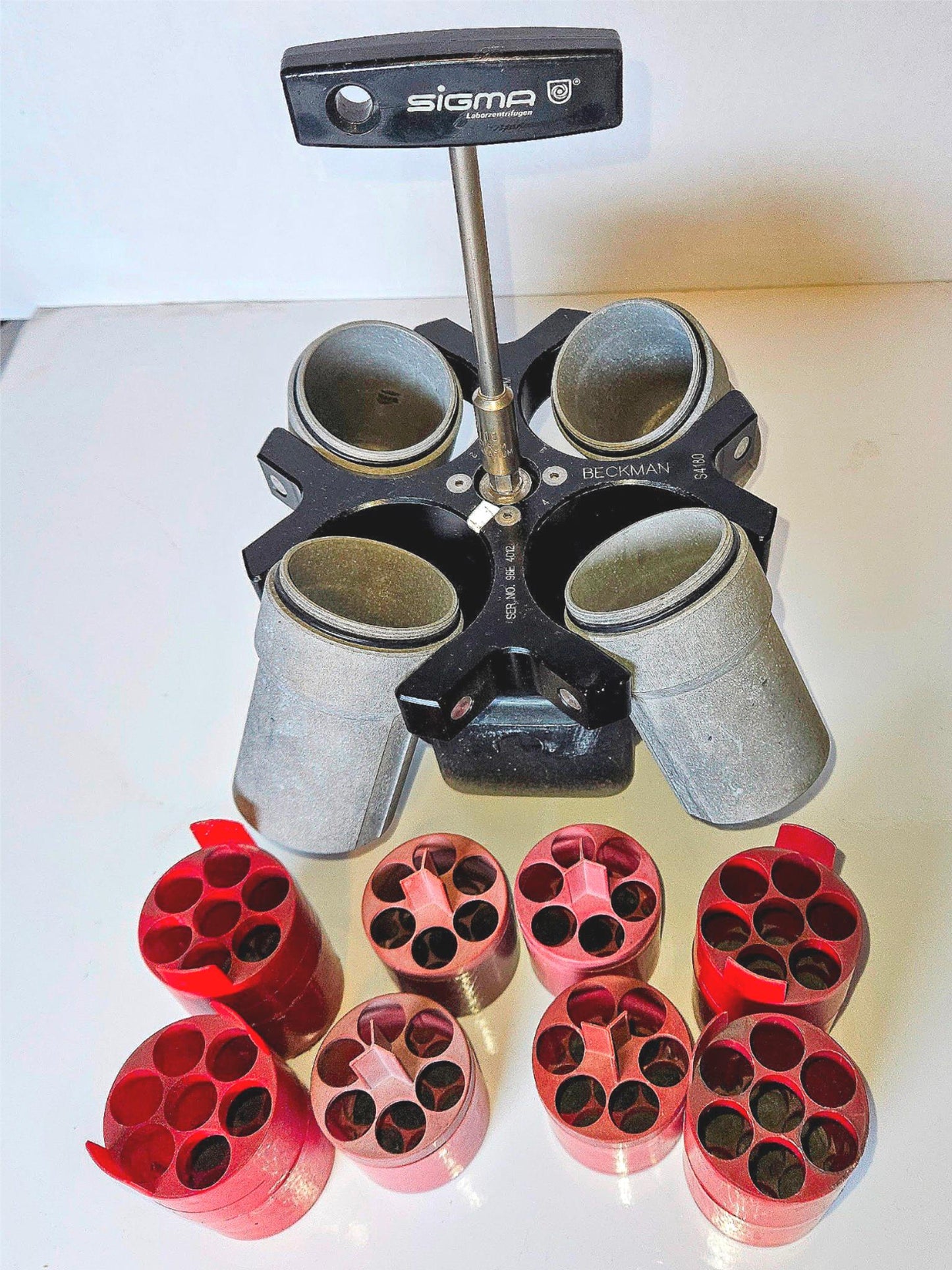 WARRANTY BECKMAN F1010 FIXED ANGLE ROTOR LID BONUS INSERTS SCREW ALLEGRA Centrif