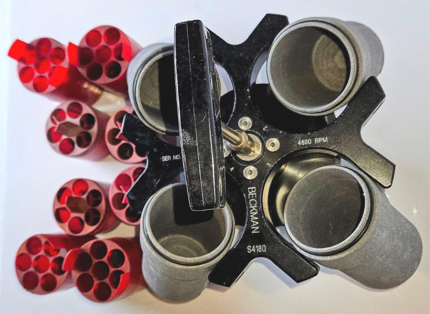 WARRANTY BECKMAN F1010 FIXED ANGLE ROTOR LID BONUS INSERTS SCREW ALLEGRA Centrif