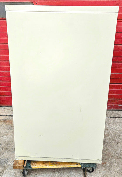 32"x22"x53" FIRE KING FIREPROOF R-3691 4 DRAWER FILE CABINET & KEYS WATCH VIDEO