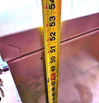 32"x22"x53" FIRE KING FIREPROOF R-3691 4 DRAWER FILE CABINET & KEYS WATCH VIDEO