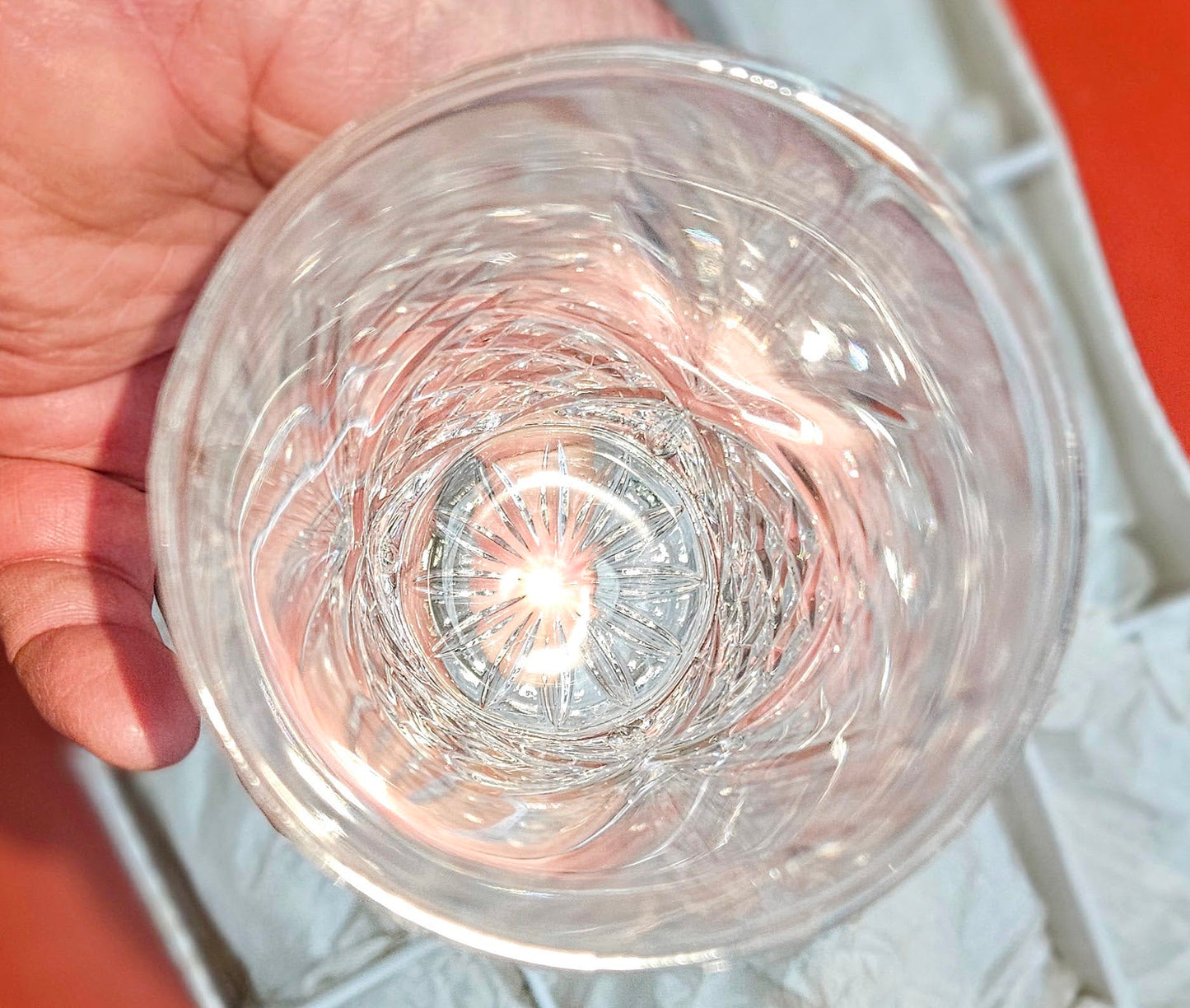 VINTAGE SET of 12 TALL SHANNON GODINGER SLOVAKIA HIGHBALL CRYSTAL GLASS FREESHIP