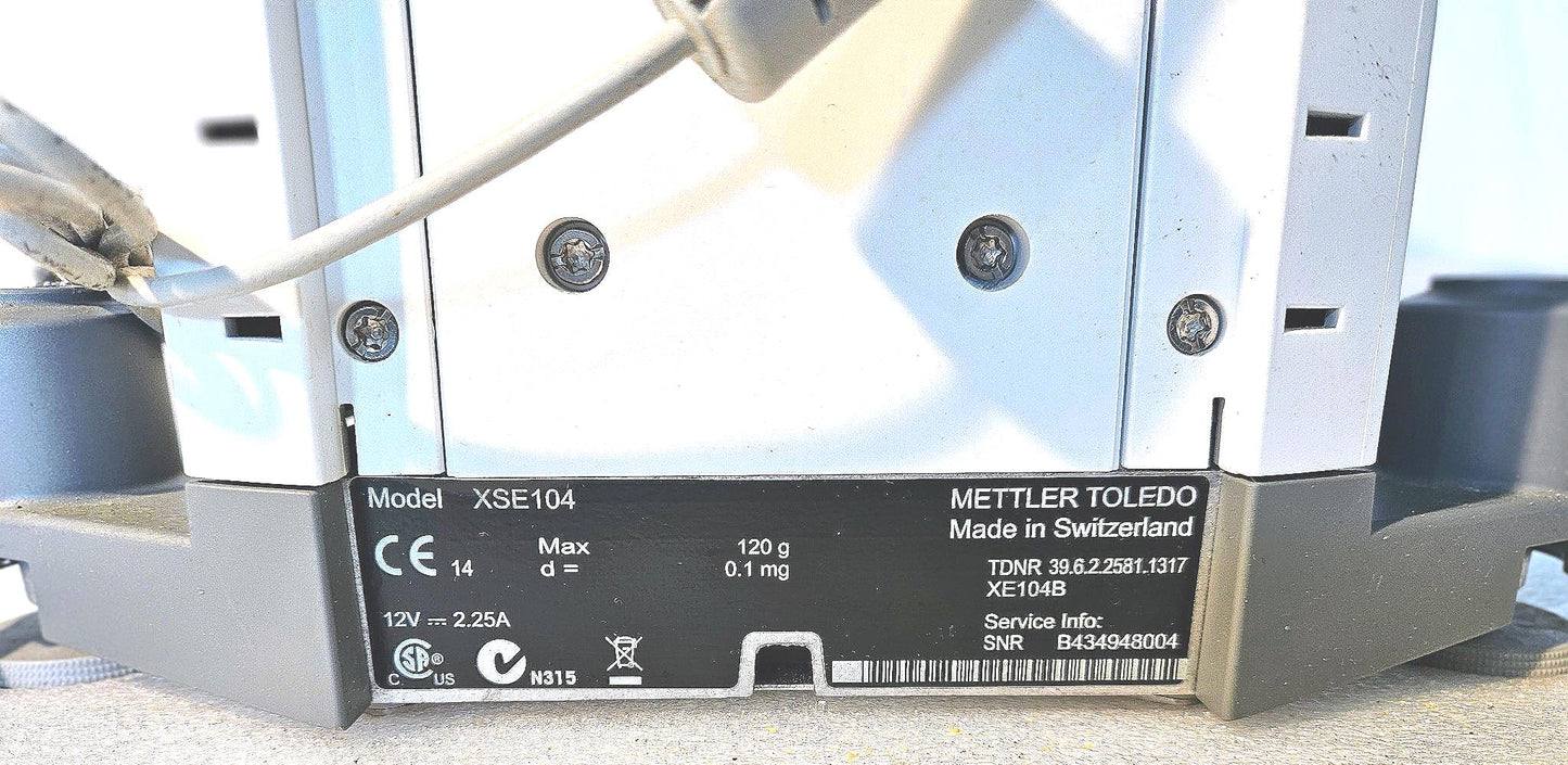 90-DAY-WARRANTY METTLER 120g TOLEDO XSE-104 LAB BALANCE WATCH VIDEO FREE SHIP