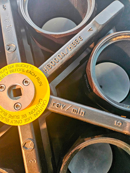 WARRANTY SORVALL H6000A  ROTOR SIX 44040 BUCKETS CONICAL BOTTLE ADAPTER LID RC 3