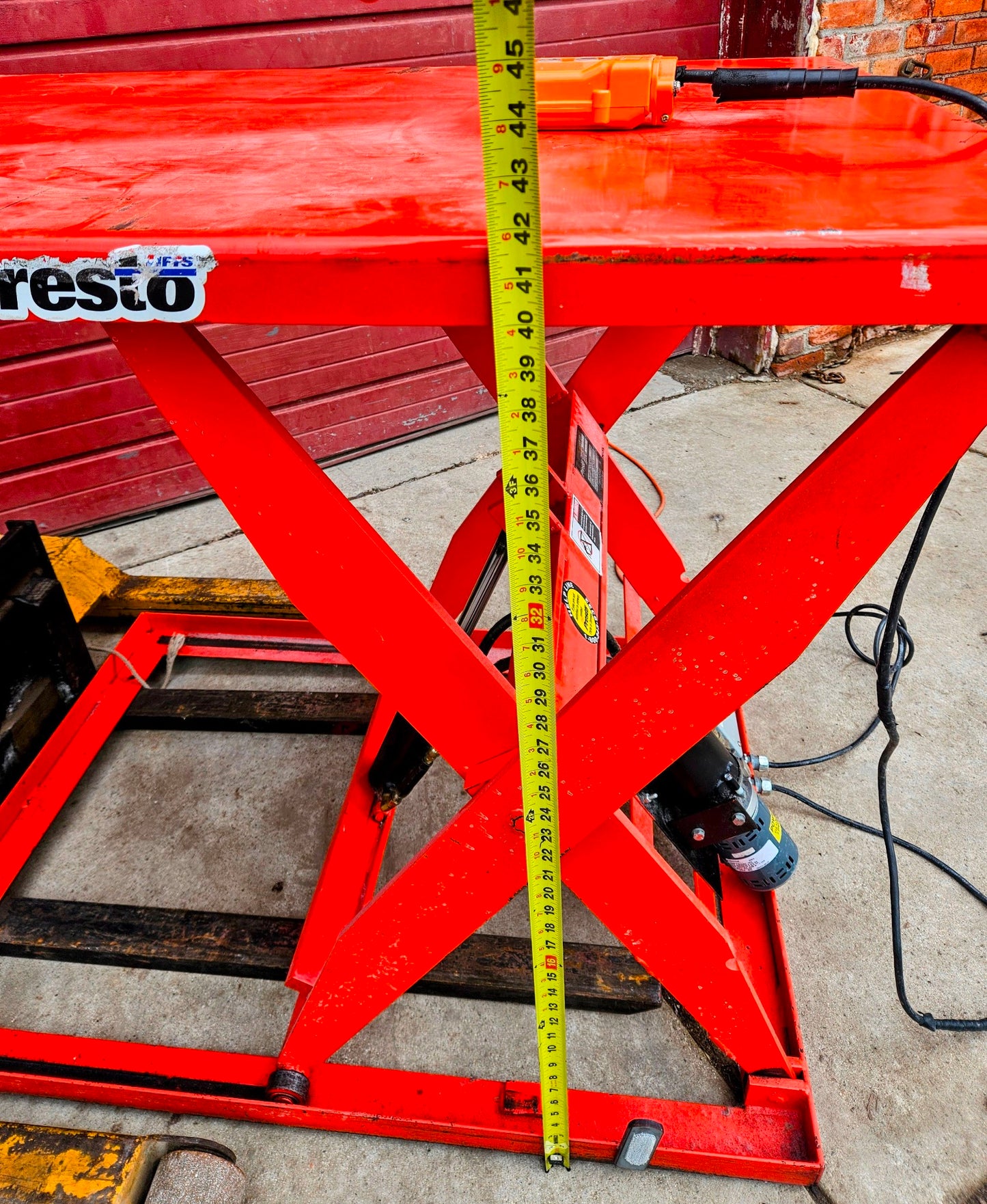 WARRANTY 1000lb PRESTO™ WXS36 ELECTRIC SCISSORS TABLE LIFT 48"x36" WATCH-VIDEO