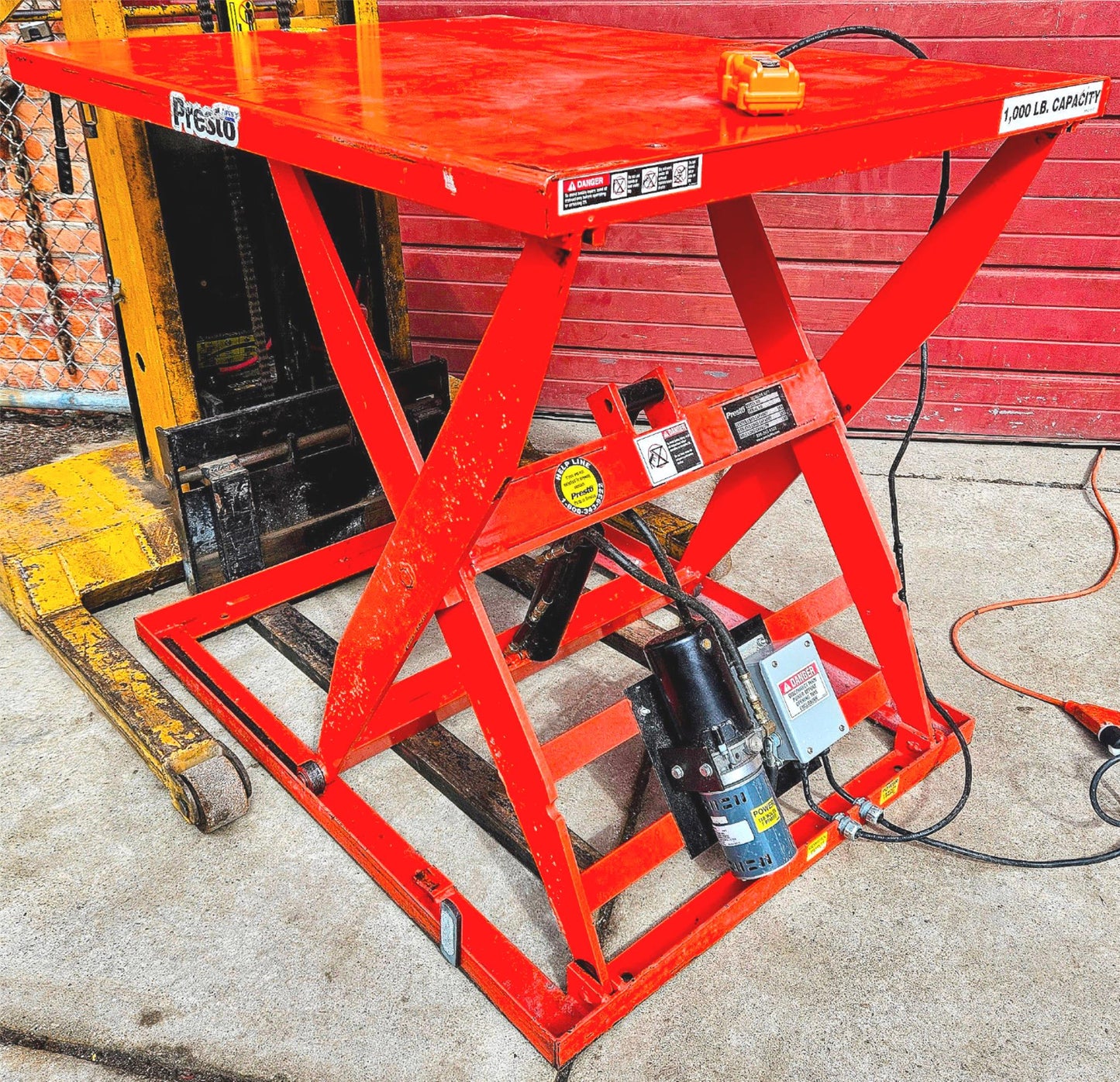 WARRANTY 1000lb PRESTO™ WXS36 ELECTRIC SCISSORS TABLE LIFT 48"x36" WATCH-VIDEO