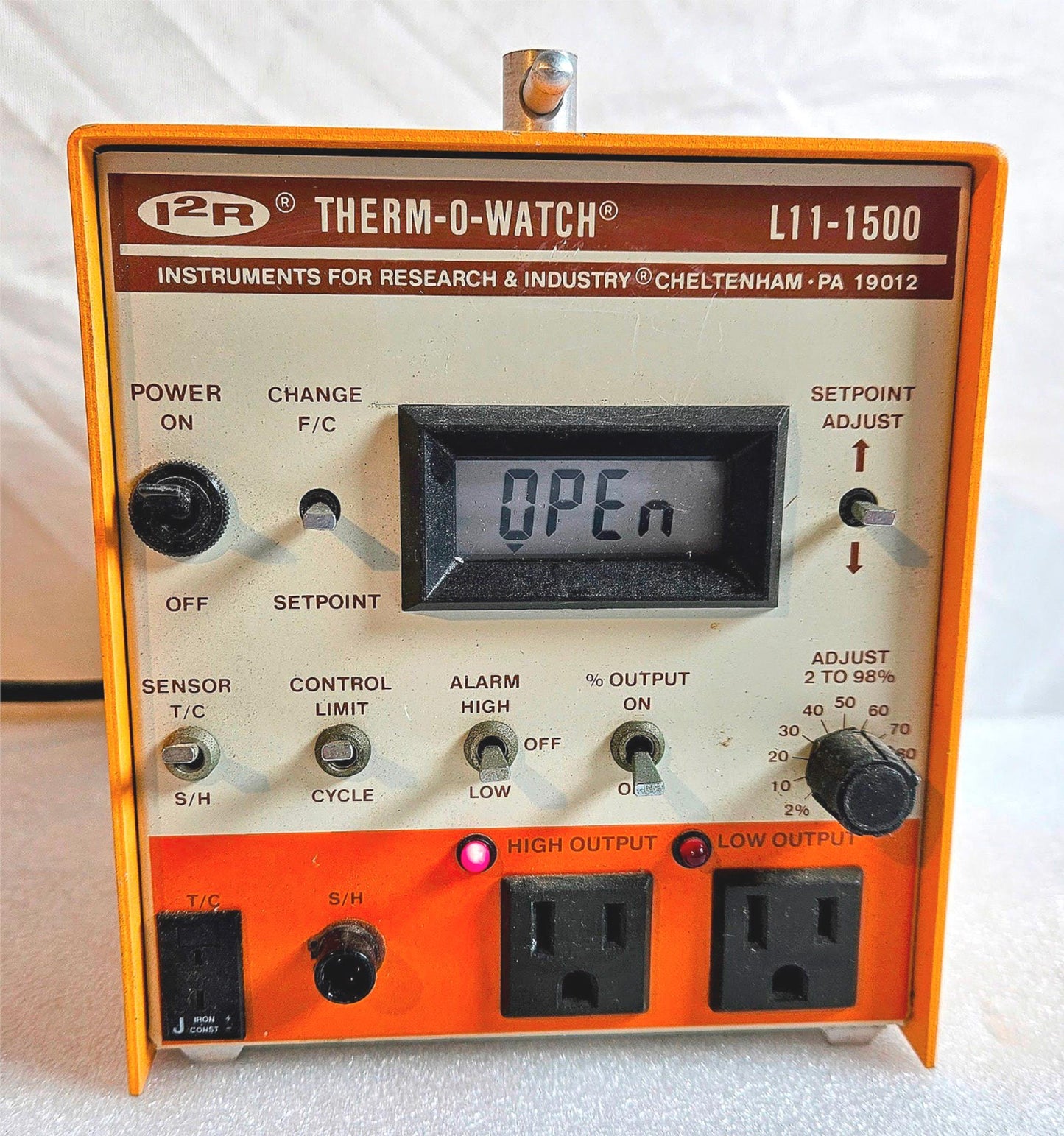 WARRANTY I2R THERM-O-WATCH L11-1500 LIQUID LEVEL MONITOR THERMOMETER FREE-SHIP