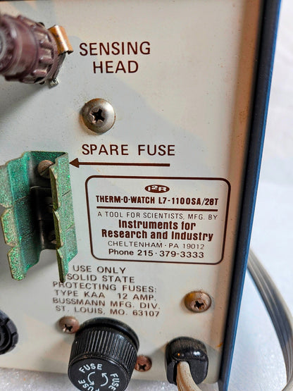 WARRANT I2R THERM-O-WATCH L7-1100SA/28T LIQUIDLEVEL MONITOR THERMOMETER FREESHIP