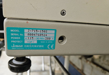 JASCO J-715 / FP-6500 / PCT-163T PTC-348WI DICHROISM SPECTROPOLARIMETER FREESHIP