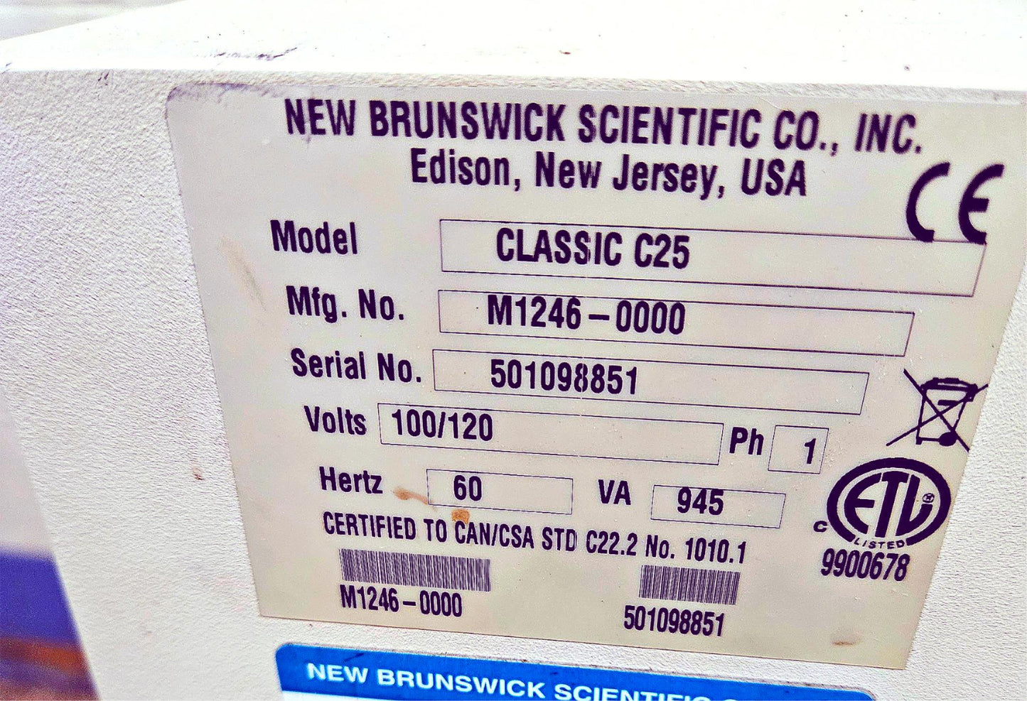 90-DAY-WARRANTY NEW BRUNSWICK C25 INCUBATOR ORBITAL SHAKER WATCH-VIDEO FREE-SHIP