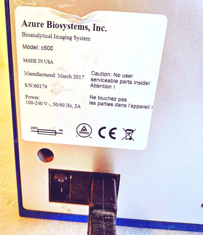 AZURE BIOSYSTEMS c600 GL IMAGER WATCH-A-VIDEO-THIS-UNIT-WORKING FREE-SHIPPING
