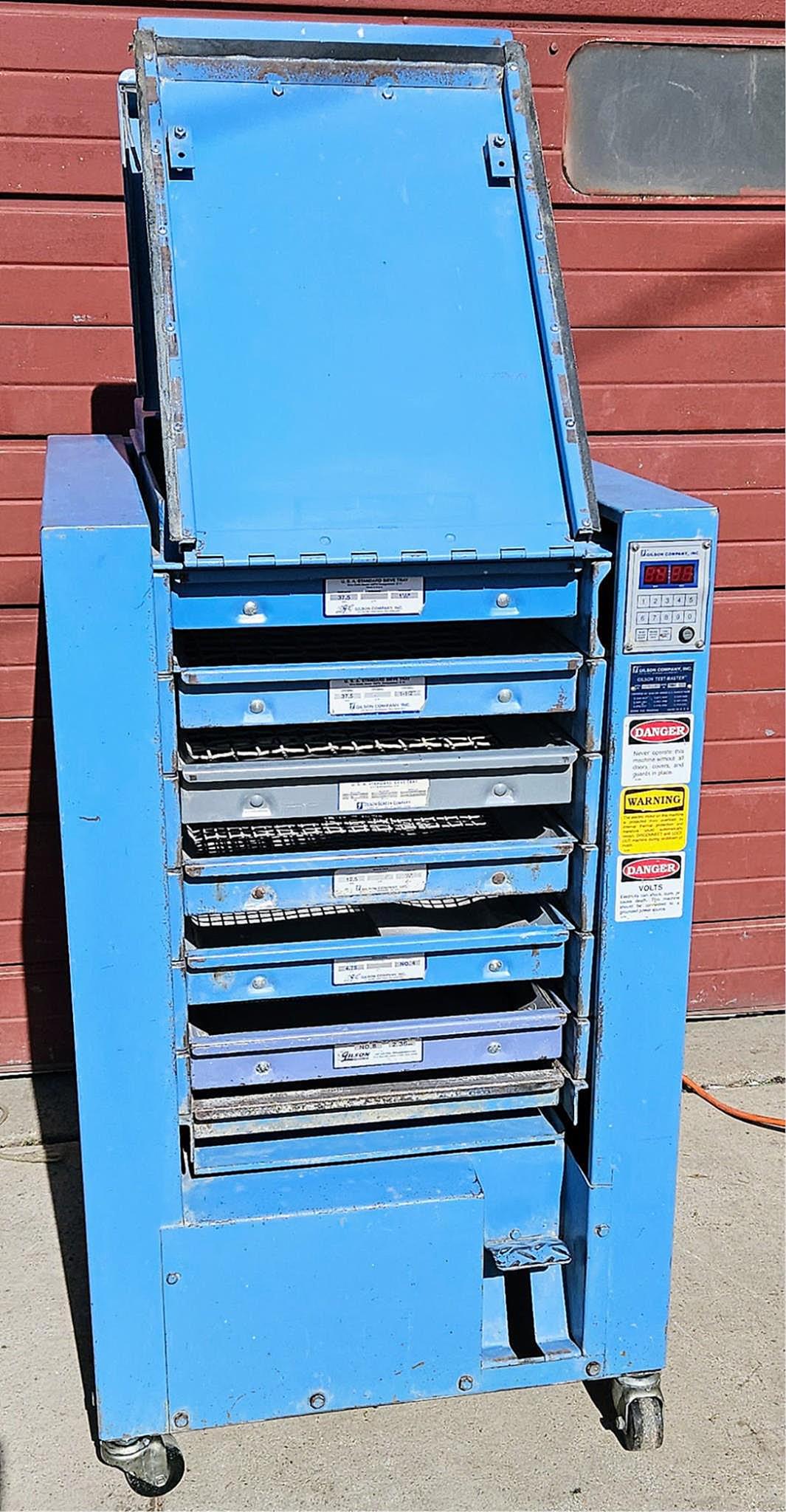 WARRANTY GILSON TESTMASTER TM TESTING SCREEN INDUSTRIAL SIEVE MACHINE WATCHVIDEO