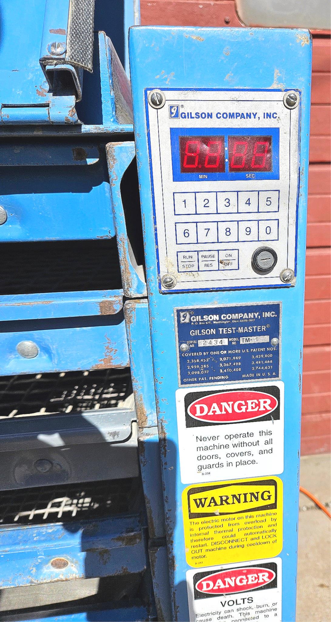 WARRANTY GILSON TESTMASTER TM TESTING SCREEN INDUSTRIAL SIEVE MACHINE WATCHVIDEO