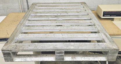 WARRANTY LOT of 4 SCHNEIDER MO INDUSTRIES 48x40 ALUMINUM PHARMACEUTICAL PALLETS