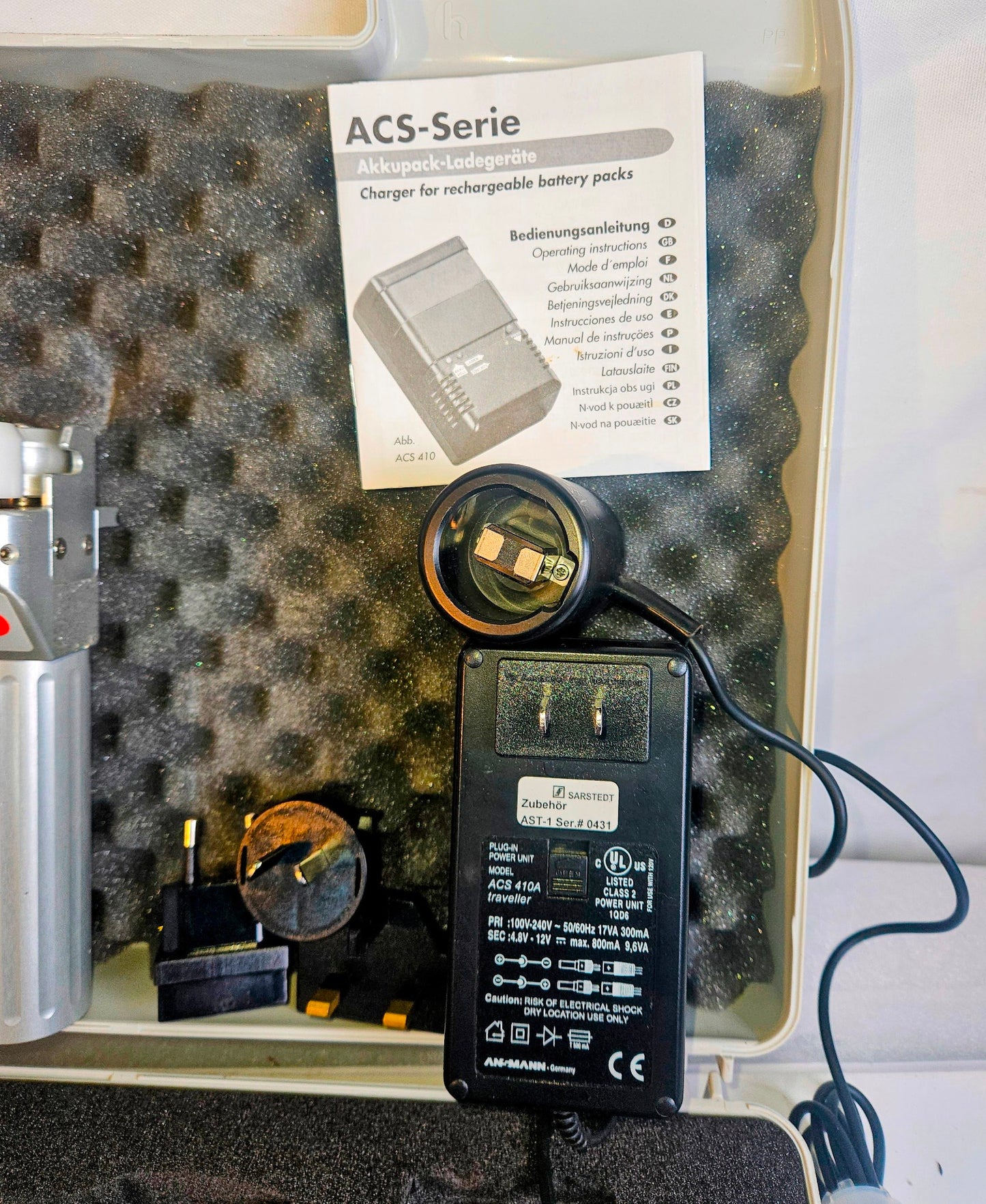 SARSTEDT AST-1 ELECTRIC HANDHELD BLOOD BAG TUBE STRIPPER CASE NOBATTERY FREESHIP