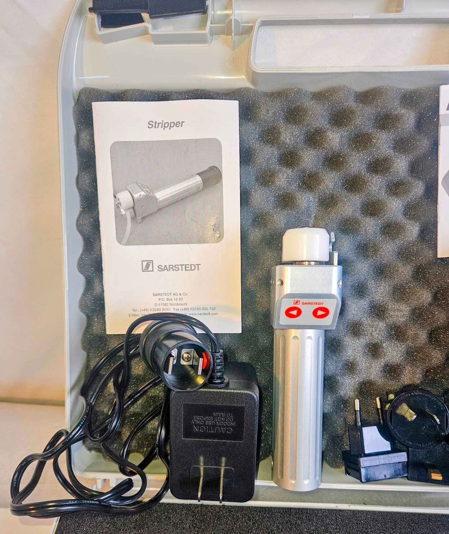 SARSTEDT AST-1 ELECTRIC HANDHELD BLOOD BAG TUBE STRIPPER CASE NOBATTERY FREESHIP