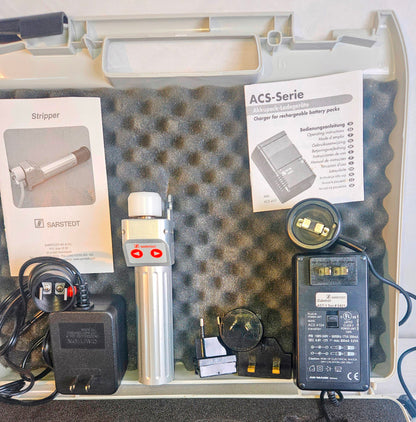 SARSTEDT AST-1 ELECTRIC HANDHELD BLOOD BAG TUBE STRIPPER CASE NOBATTERY FREESHIP