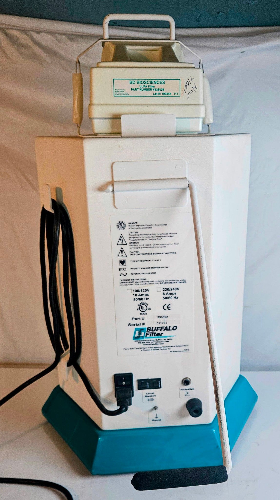 120DAYWARRANTY BUFFALO WHISPER 333592 AEROSOL FUME EVACUATION MACHINE WATCHVIDEO
