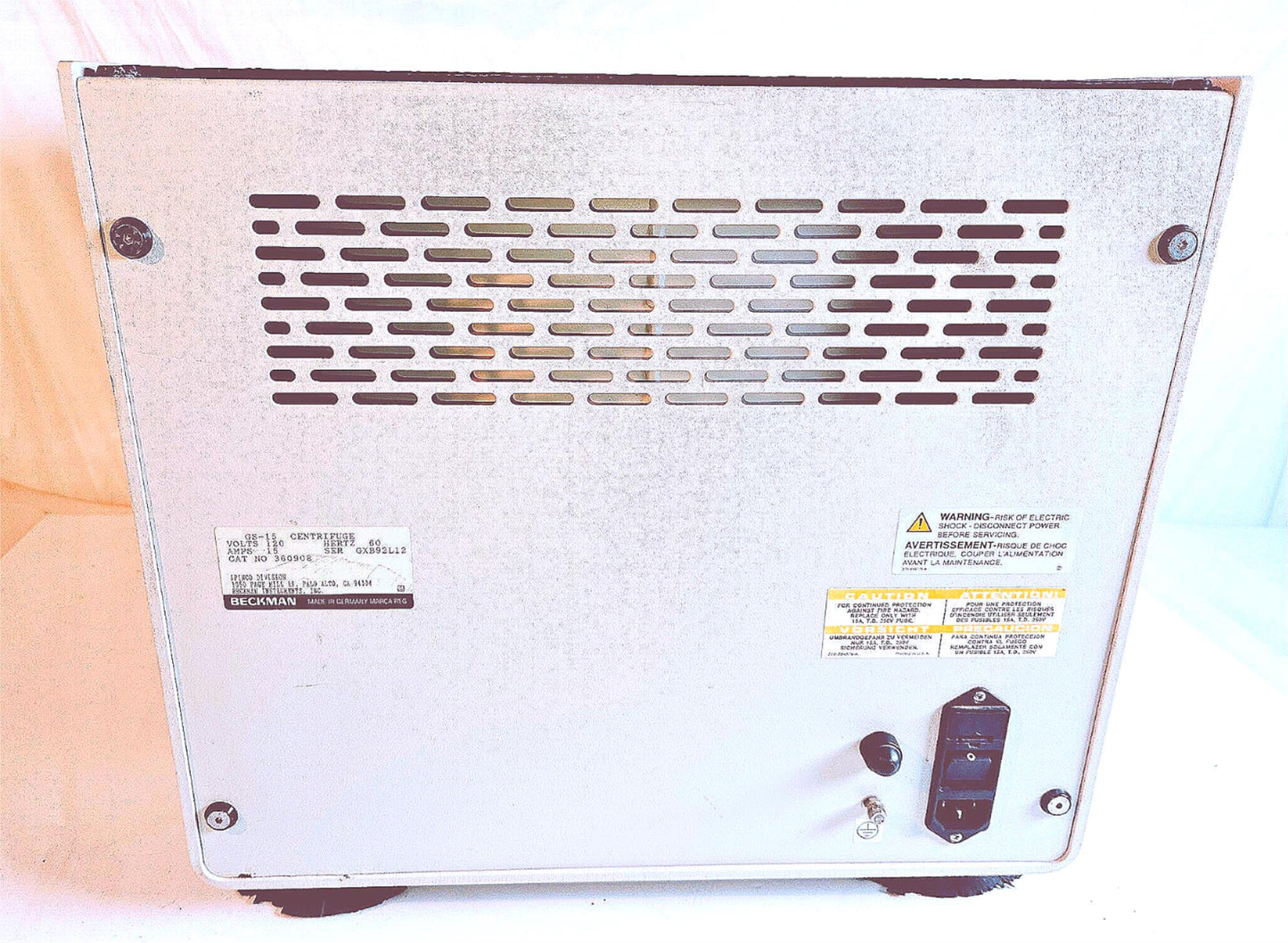 REFURBISHED 90-DAY-WARRANTY BECKMAN GS15 CENTRIFUGE with FH2402 ROTOR WATCHVIDEO