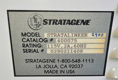 90-DAY-WARRANTY STRATAGENE STRATALINKER UV 2400 ULTRAVIOLET CROSSLINKER FREESHIP