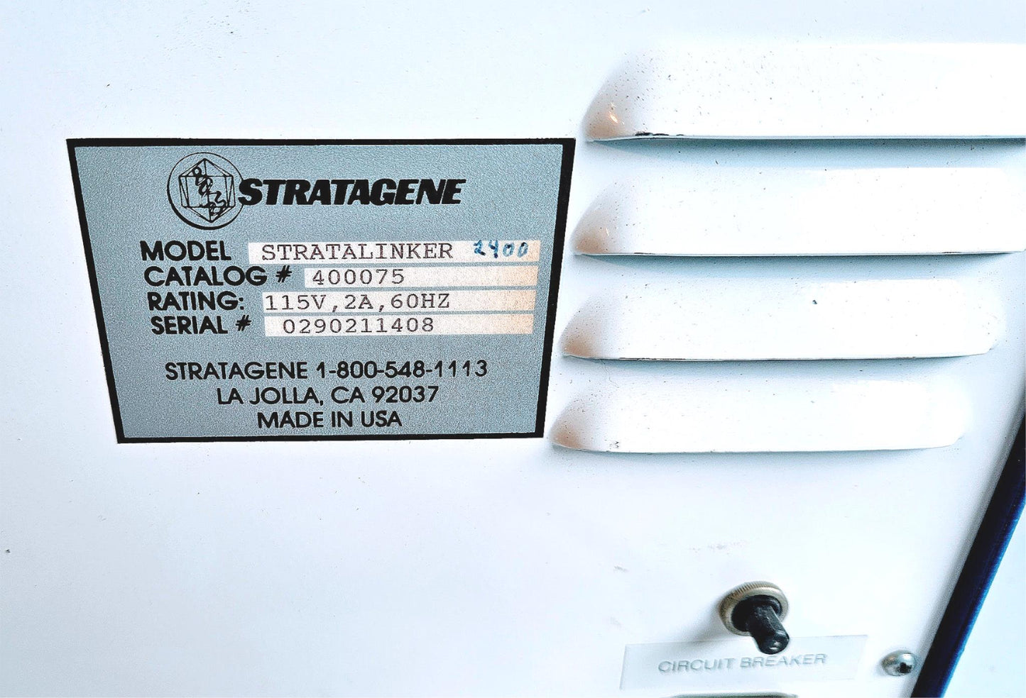 90-DAY-WARRANTY STRATAGENE STRATALINKER UV 2400 ULTRAVIOLET CROSSLINKER FREESHIP