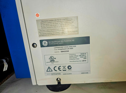 90DAYWARRANTY GE IMAGEQUANT LAS 4000 LUMINESCENT ANALYZER FUJI CAMERA WATCHVIDEO