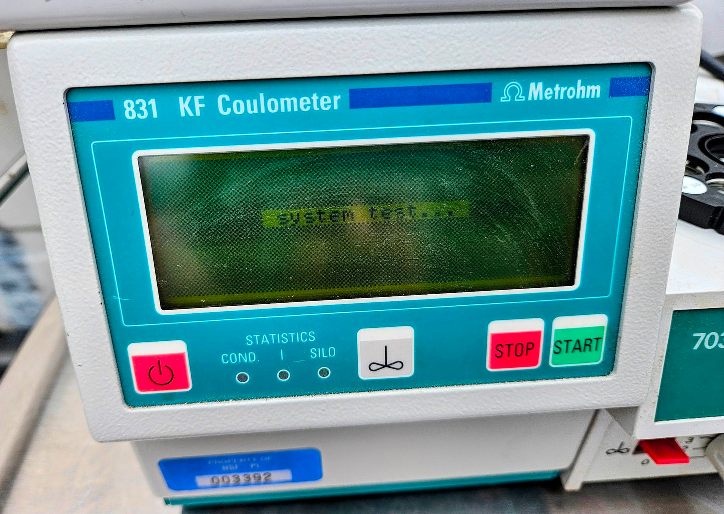 MEHTRON 831 KF COLOUMETER KEYBOARD 707 OVEN 703 RS 232 IC AMPEROMETRIC DETECTOR