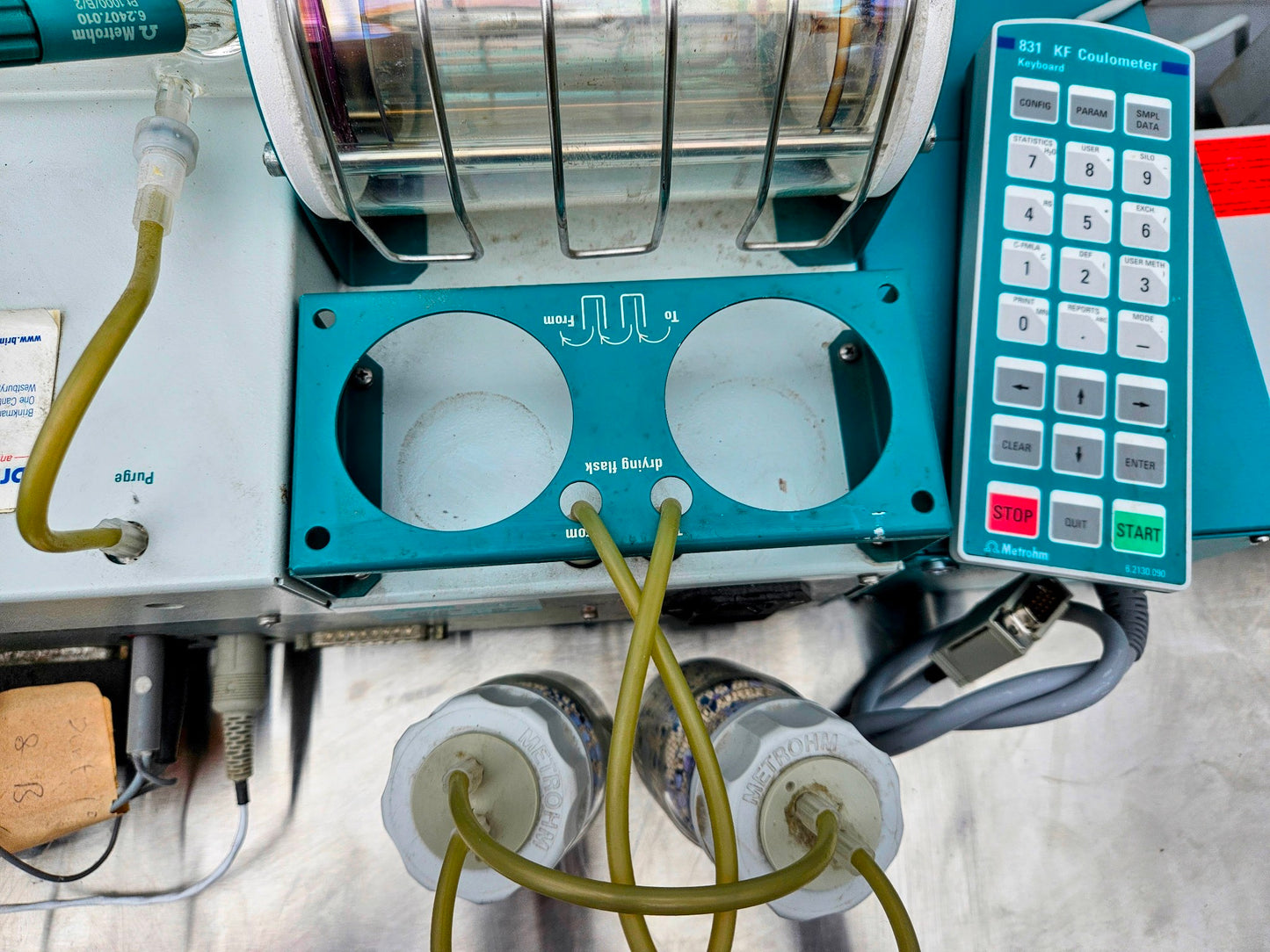 MEHTRON 831 KF COLOUMETER KEYBOARD 707 OVEN 703 RS 232 IC AMPEROMETRIC DETECTOR