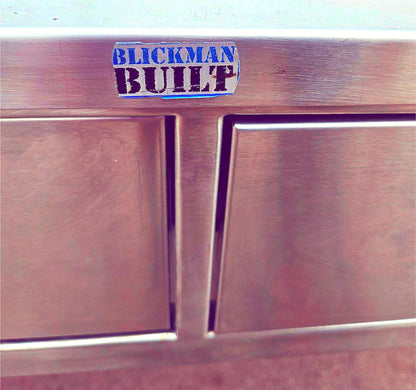 BLICKMAN 7856SS-HB STAINLESS STEEEL CRESCENT TABLE DESK ON WHEELS FREE SHIPPING