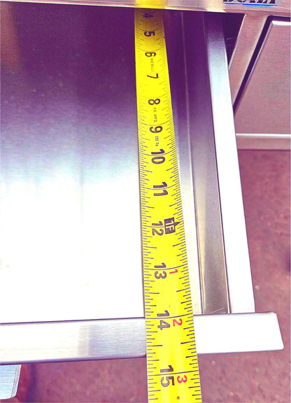 BLICKMAN 7856SS-HB STAINLESS STEEEL CRESCENT TABLE DESK ON WHEELS FREE SHIPPING