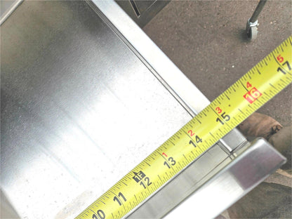 BLICKMAN 7856SS-HB STAINLESS STEEEL CRESCENT TABLE DESK ON WHEELS FREE SHIPPING