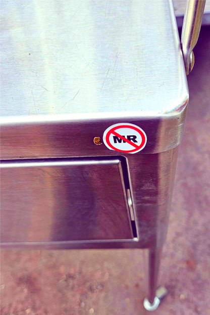 BLICKMAN 7856SS-HB STAINLESS STEEEL CRESCENT TABLE DESK ON WHEELS FREE SHIPPING