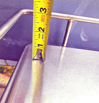 BLICKMAN 7856SS-HB STAINLESS STEEEL CRESCENT TABLE DESK ON WHEELS FREE SHIPPING