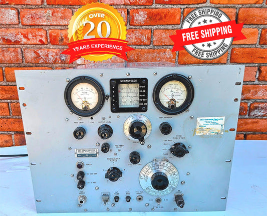 PowersOn 1955 HEWLETT PACKARD MODEL608D VHF SIGNAL GENERATOR FREESHIP WATCHVIDEO