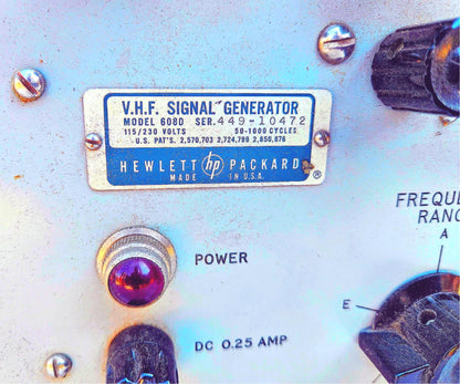 PowersOn 1955 HEWLETT PACKARD MODEL608D VHF SIGNAL GENERATOR FREESHIP WATCHVIDEO