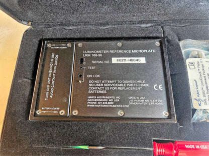 90DAYWARRANTY HARTA LRM 168-96 TRACEABLE 96WELL LUMINOMETER REFERENCE MICROPLATE