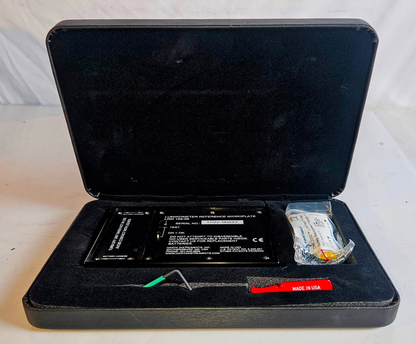 90DAYWARRANTY HARTA LRM 168-96 TRACEABLE 96WELL LUMINOMETER REFERENCE MICROPLATE