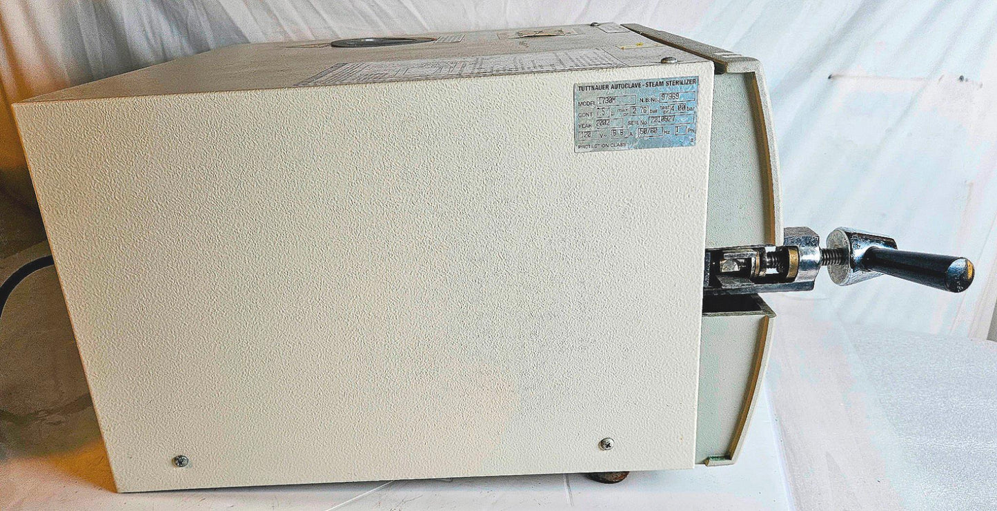 120-DAY-WARRANTY TUTTNAUER® 1730M AUTOCLAVE STEAM STERILIZER with TRAY FREE SHIP