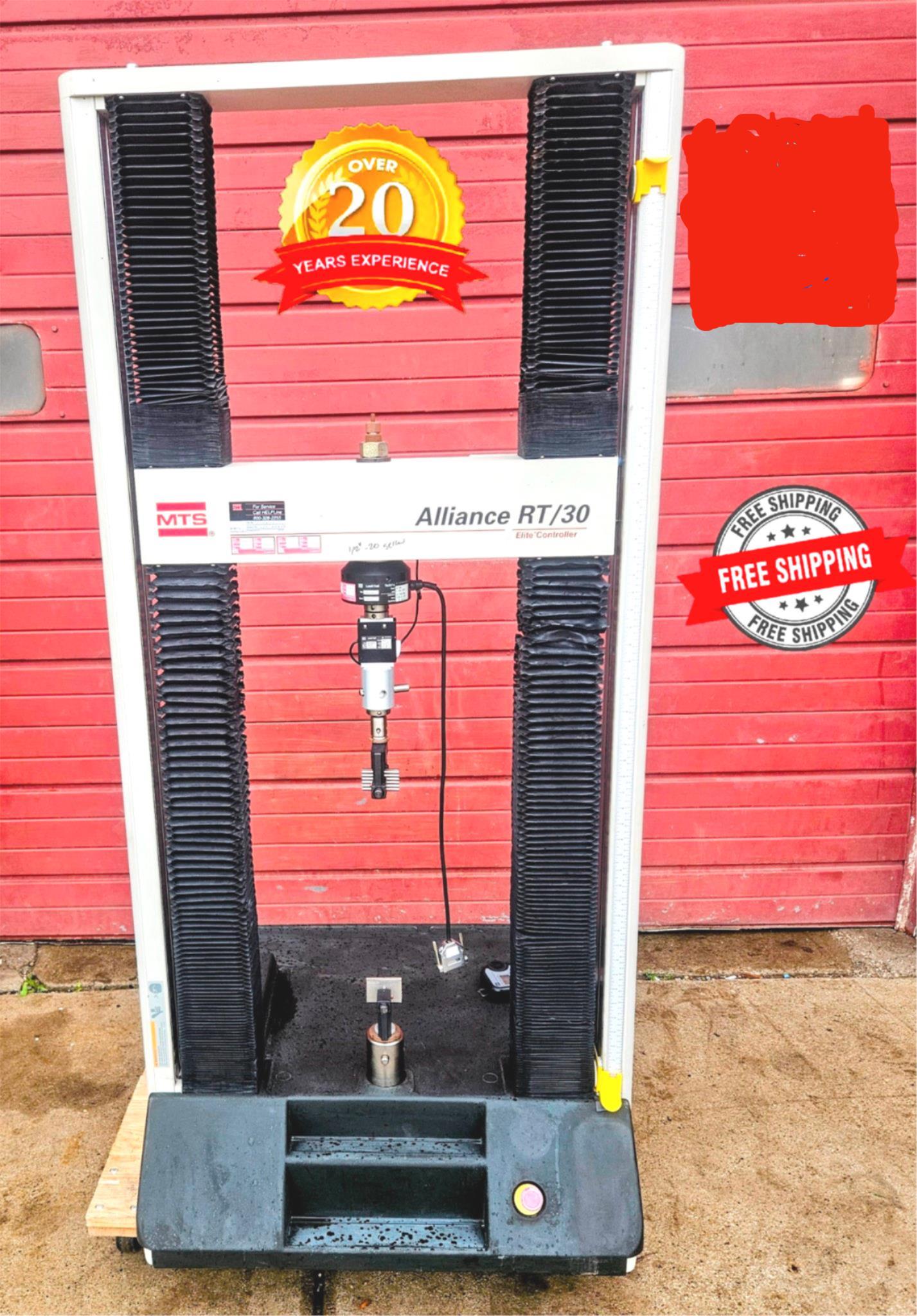 POWERS-ON MTS RT/30 ELITE CONTROL MATERIAL TESTING FIXTURES LOADCELL WATCH-VIDEO