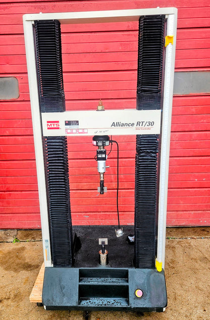 POWERS-ON MTS RT/30 ELITE CONTROL MATERIAL TESTING FIXTURES LOADCELL WATCH-VIDEO