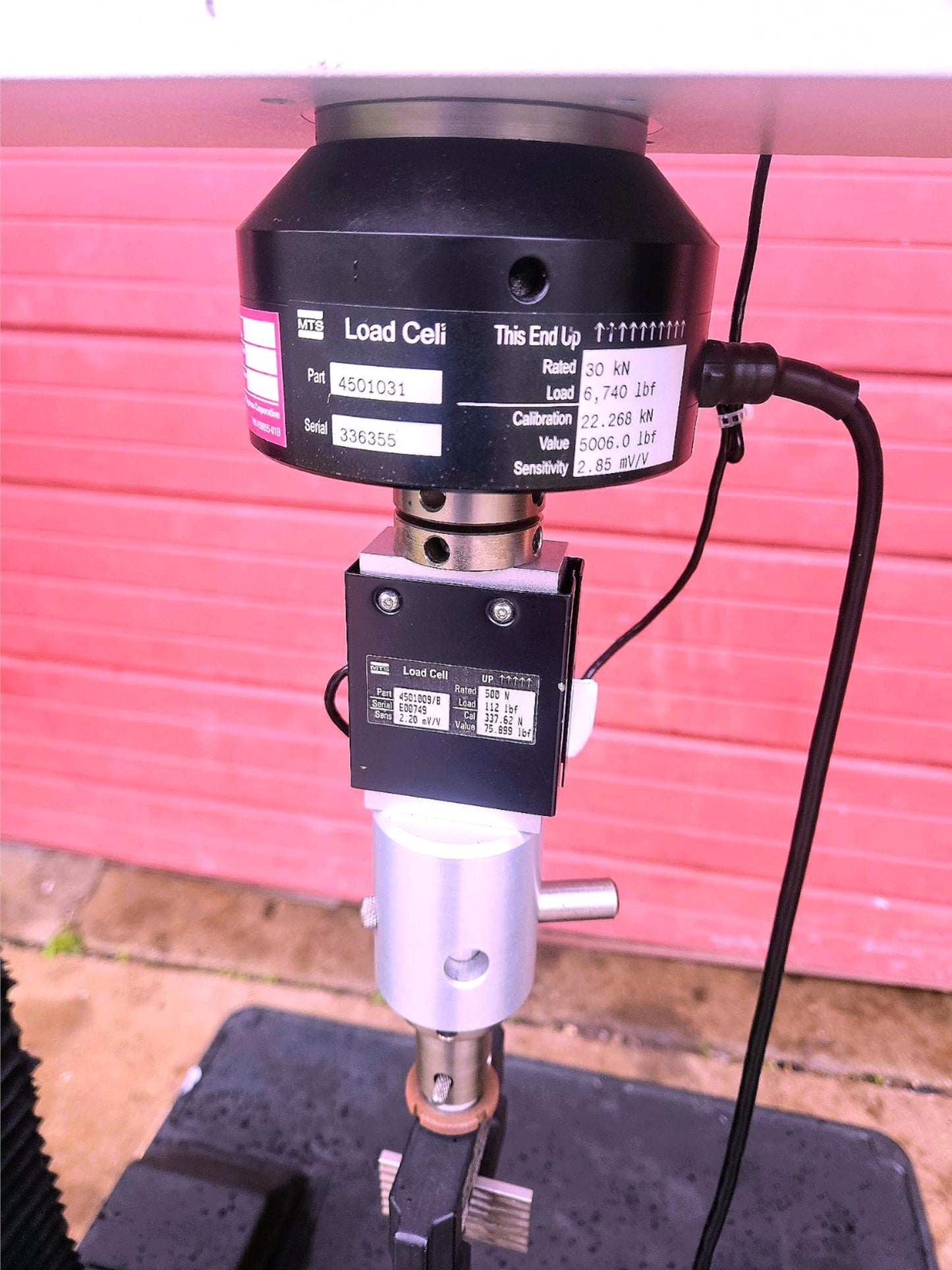 POWERS-ON MTS RT/30 ELITE CONTROL MATERIAL TESTING FIXTURES LOADCELL WATCH-VIDEO