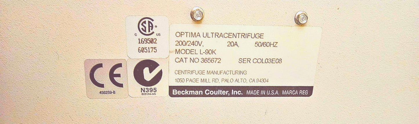 AVAILABLEINSTALL REFURBISHD BECKMAN OPTIMA L90K ULTRACENTRIFUGE ROTOR WATCHVIDEO