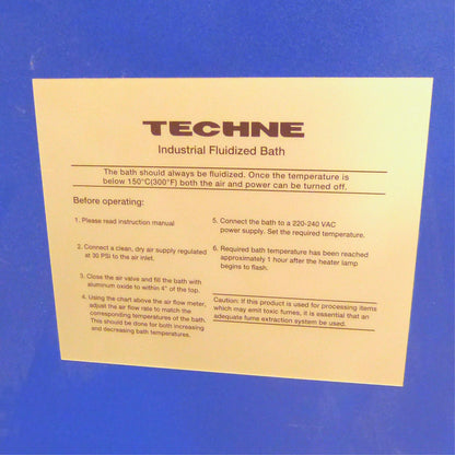 COLE PALMER TECHNE IF851 FLUIDIZED BATH 240V / 1PHASE 120-DAY-WARRANTY FREE SHIP