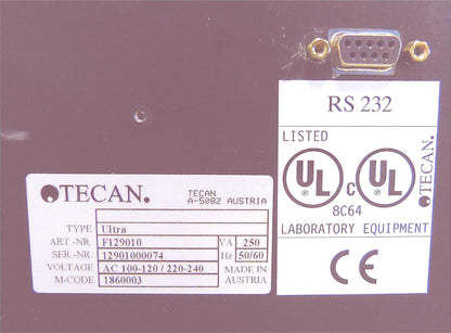 TECAN ULTRA F129010 PLATE READER FLUORESCENCE ABSORBANCE MANUALWARRANTY FREESHIP