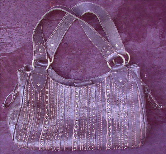 FOSSIL GENUINE BLACK LEATHER HANDBAG 75082