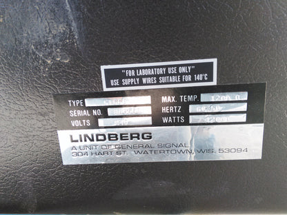LINDBERG BLUE M Model TYPE 59554 1200C° BOX FURNACE therm® & 51668 CONSOLE