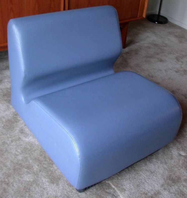 Rare Vintage HERMAN MILLER Modular SOFA by Don Chadwick 1970's Blue Vinyl