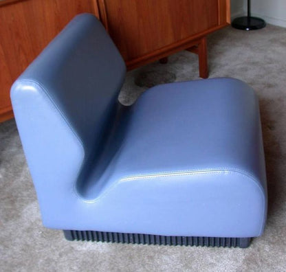 Rare Vintage HERMAN MILLER Modular SOFA by Don Chadwick 1970's Blue Vinyl